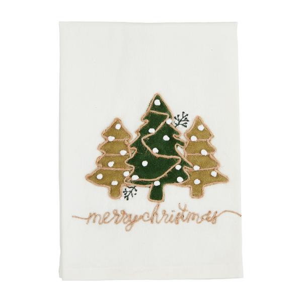 Cross Velvet Applique Towel