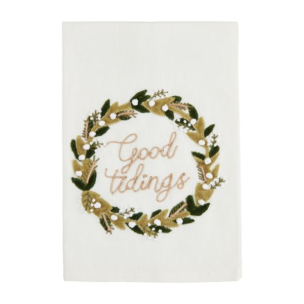 Cross Velvet Applique Towel