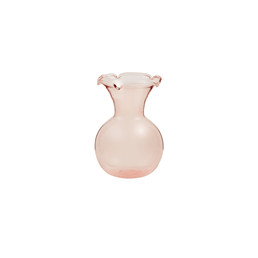 Pink Botanica Ruffle Vase - Jarrón