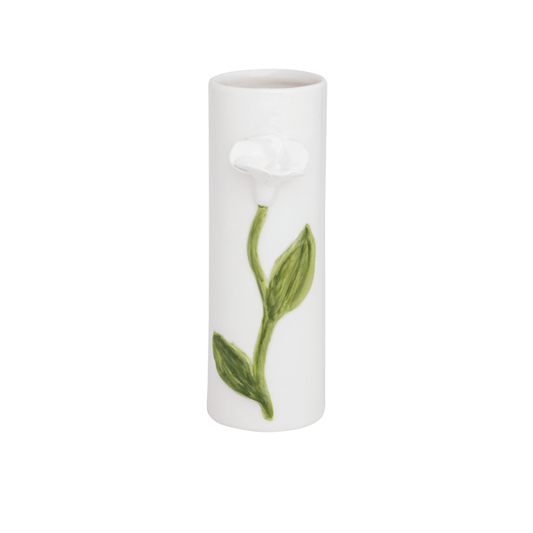 White Stem Flower Bud Vase - Jarrón
