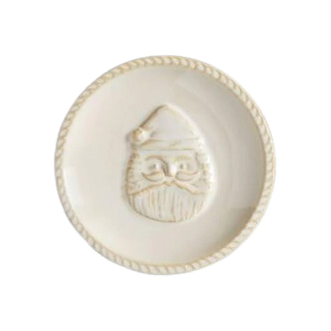 White Christmas Tidbit Plates