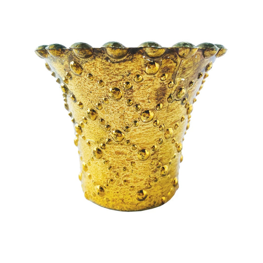 Portavelas o portavelas votivas de vidrio con mercurio en relieve 12"L X 3"H RESIN BRANCH SHAPED