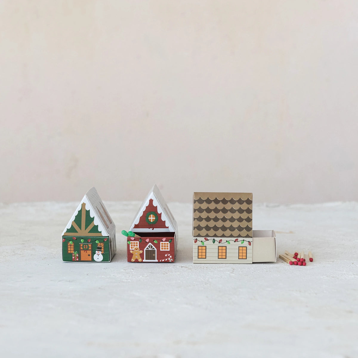 Safety Matches in House Shaped Matchbox - Fósforos/Cerillas