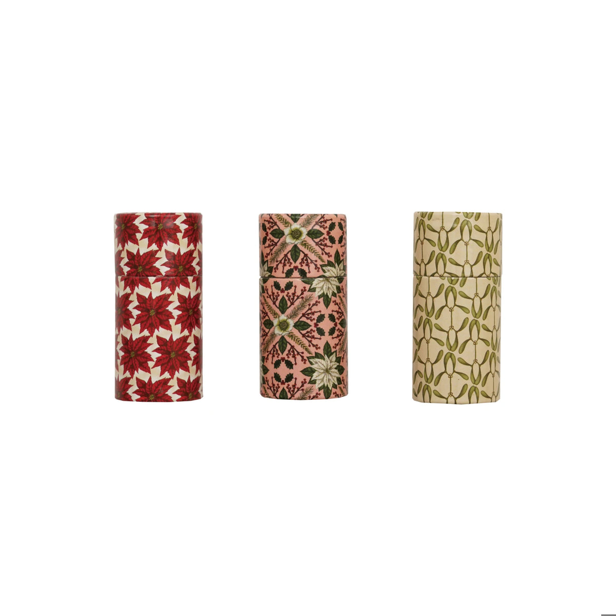 Safety Matches in Tube Matchbox with Seasonal Botanical Pattern - Fósforos/Cerillas