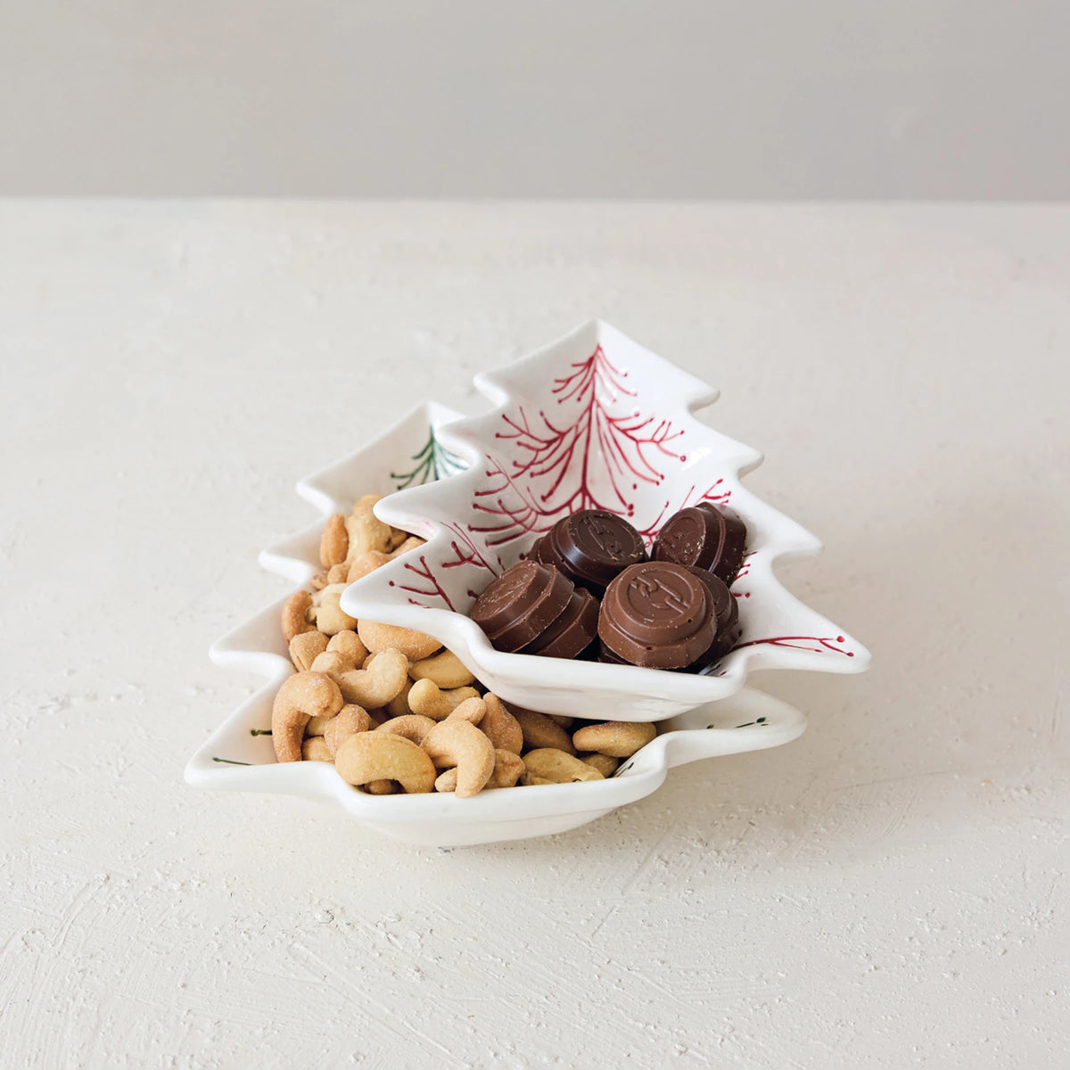 Hand-Painted Ceramic Tree Shaped Dishes - Platos de Árbol