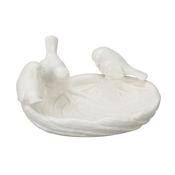 Ceramic Leaf Dish with Birds