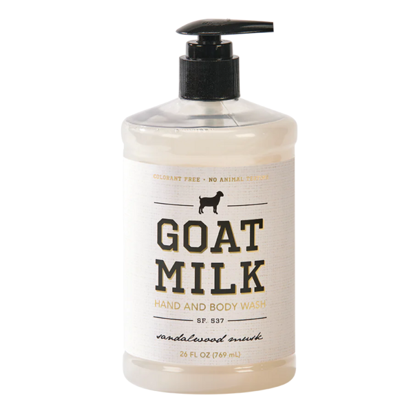 Jabón líquido de manos y cuerpo de leche de cabra - Sándalo y almizcle