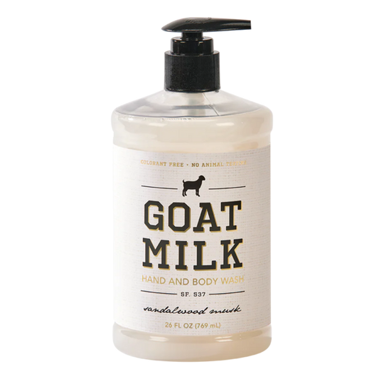 Jabón líquido de manos y cuerpo de leche de cabra - Sándalo y almizcle