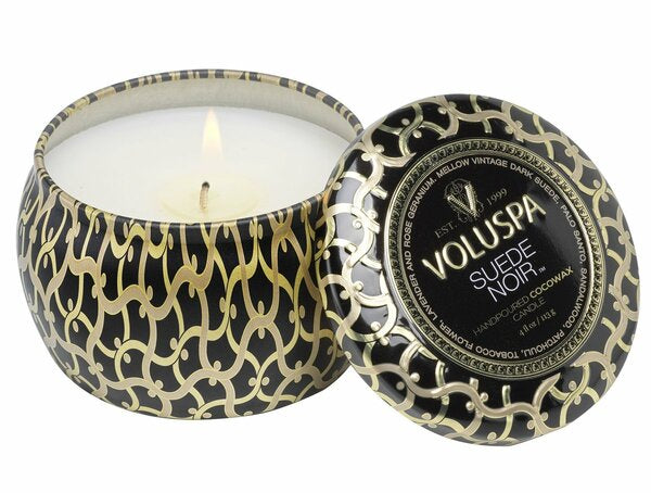 Suede Noir Mini Tin Candle