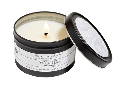 Woods Candle In Black Tin 5 oz