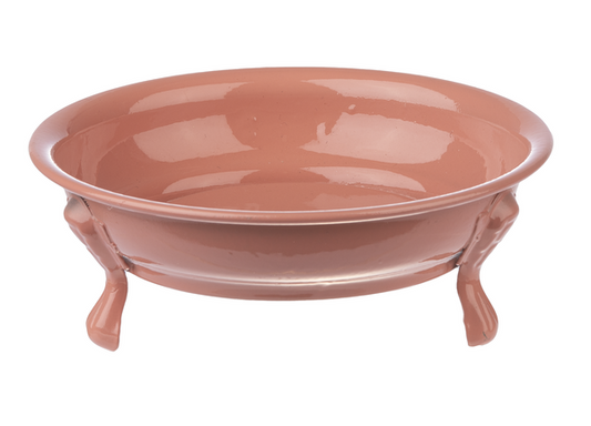 Terracotta Claw Foot Enamel Round Tub