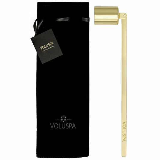 Gold Wick Snuffer In Velour Bag