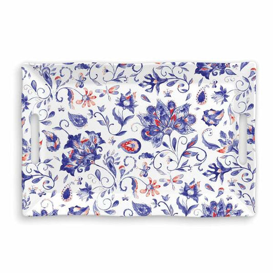 Paisley & Plaid Melamine Serveware Large Tray