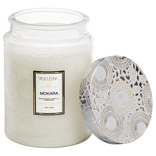 Mokara Large glass candle