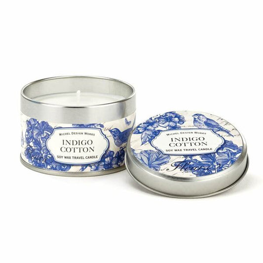 Indigo Cotton Travel Candle