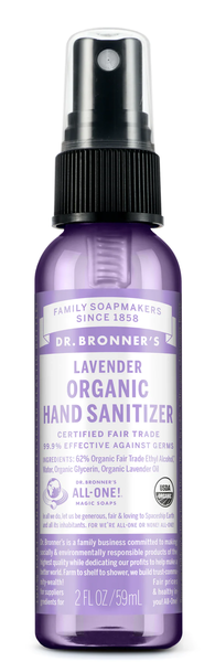 Organic Lavender Hand Sanitizer Spray 2oz DR. BRONNERS