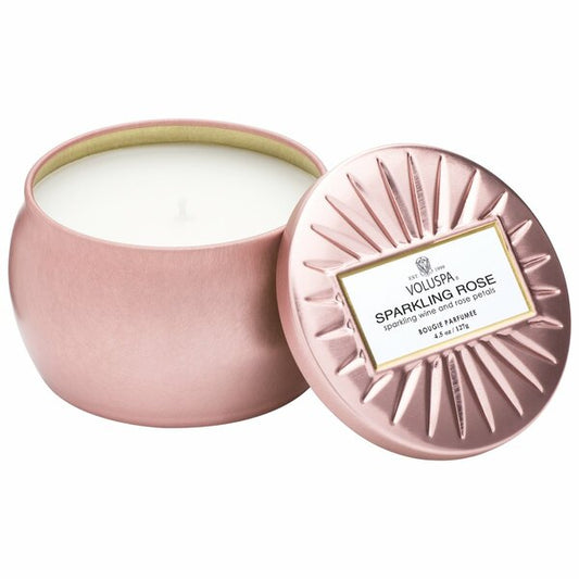 Sparkling Rose Mini Tin Candle