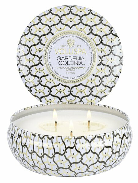 Gardenia Colonia 3 Wick Tin