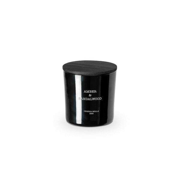 Amber & Sandalwood Black 2 mechas  XL Candle