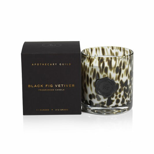 Opal Glass Candle Jar in Gift Box, Black Fig Vetiver