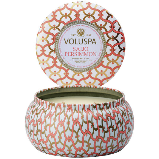 Saijo Persimmon 2 Wick Maison Tin Candle