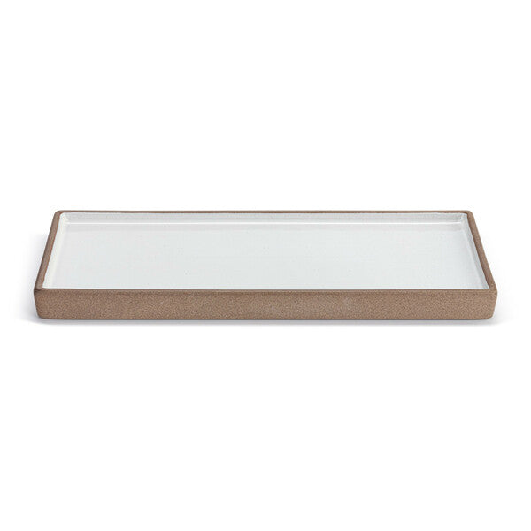 Bandeja rectangular mediana en cerámica para velas