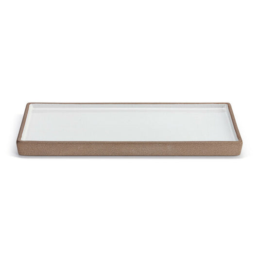 Bandeja rectangular mediana en cerámica para velas