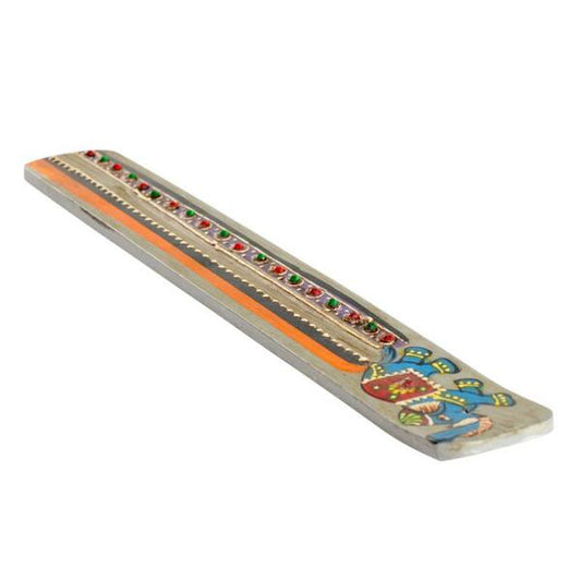 Porta Incienso con Elefante Pintado a Mano