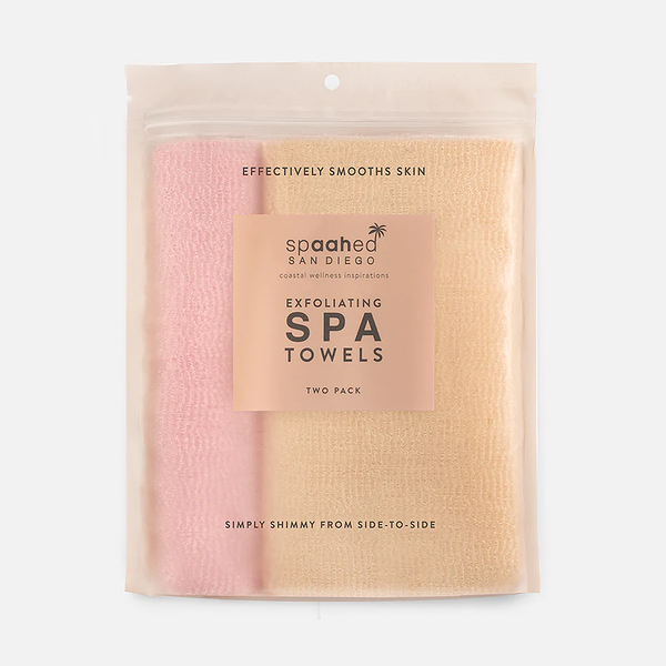 Toallas exfoliantes de spa.