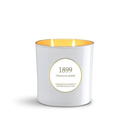Tobacco & Amber White & Gold 2 Wick XL Candle 21 oz
