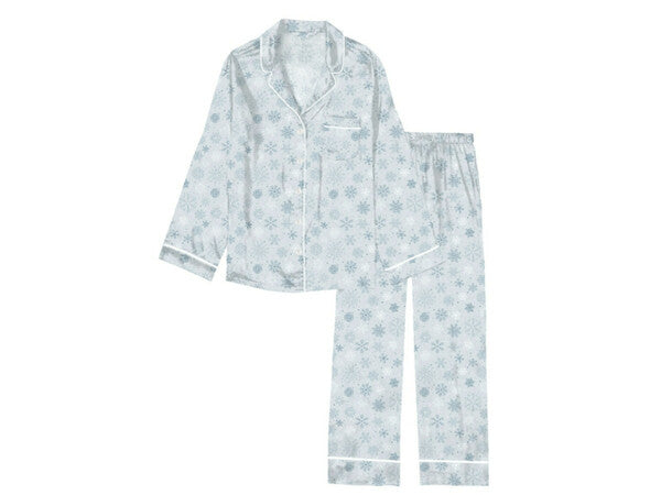 Set de pijama L en satin manga larga