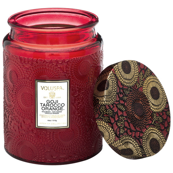 Goji & Tarocco Orange Large glass candle