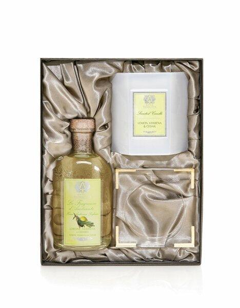 Lemon Verbena & Cedar Acrylic Home Ambiance Gift Set