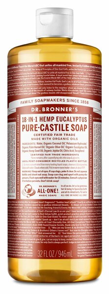 Organic Hemp Eucalyptus Liquiq Soap 32 Oz
