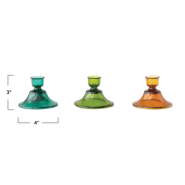 Glass Taper Holder, 3 Colors