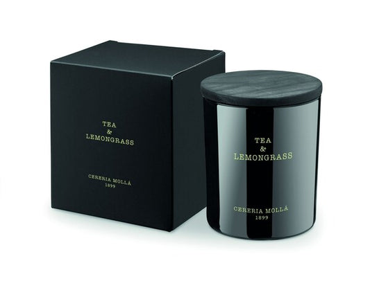 Tea and Lemongrass Black Premium Candle 8 oz