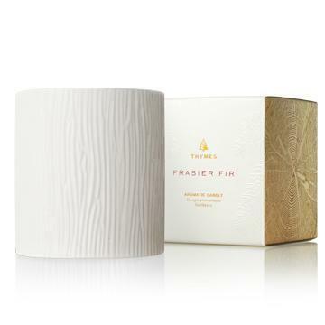 Frasier Fir Medium Gilded Pillar Candle