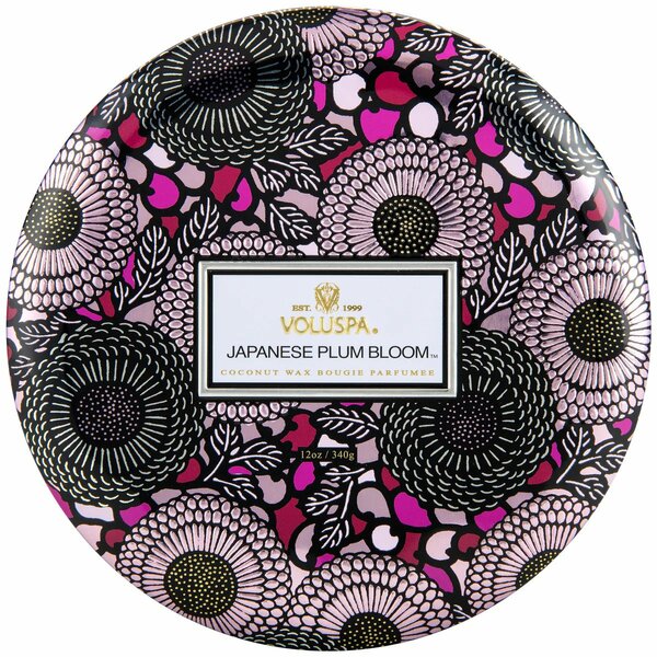 Japanese Plum Bloom 3 Wick Tin Candle