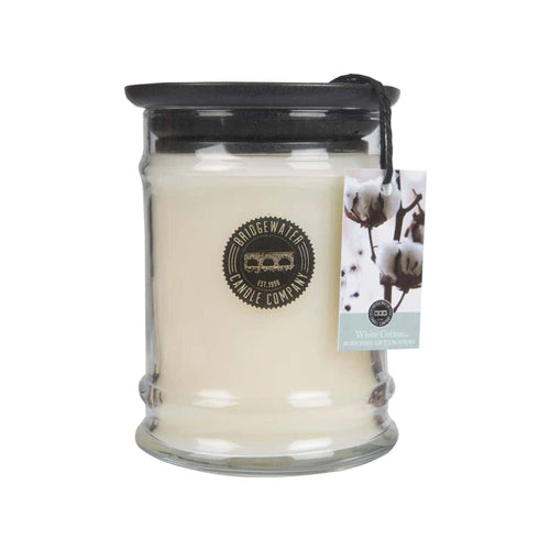 White Cotton Small Jar Candle