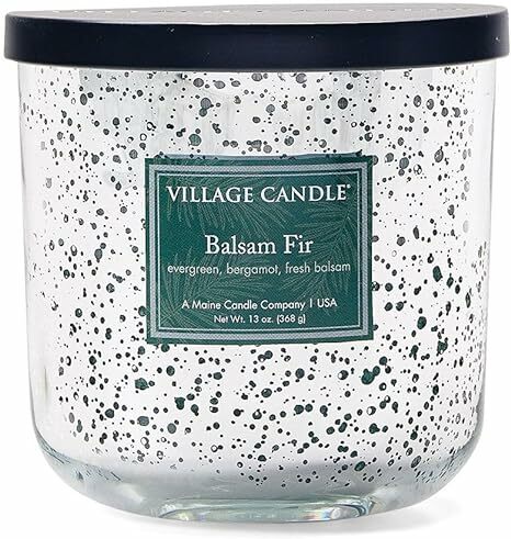 Vela de vidrio Pino - Village Candle Balsam Fir, 13 oz.