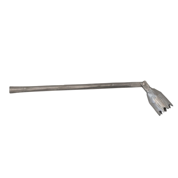 Metal Flower Shaped Candle Snuffer, Pewter Finish - SNUFFER