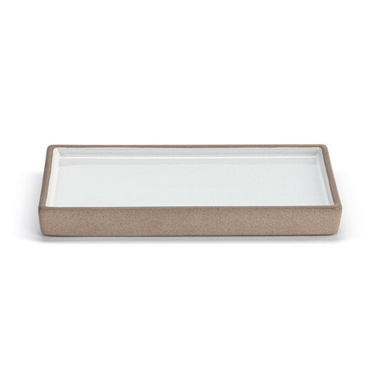 Bandeja rectangular pequeña en cerámica para velas