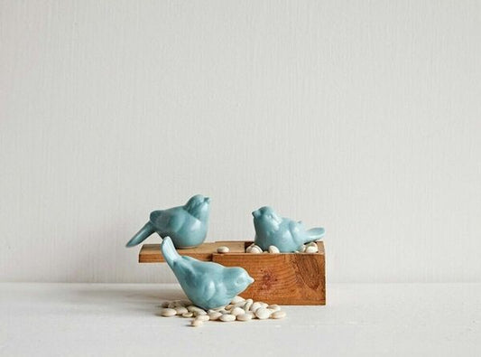 Ceramic Bird Aqua