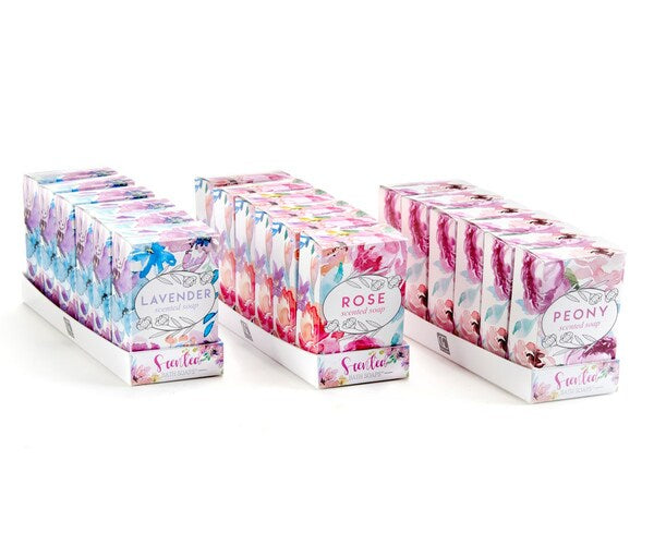 Floral Scented Soap, 3 Asst.