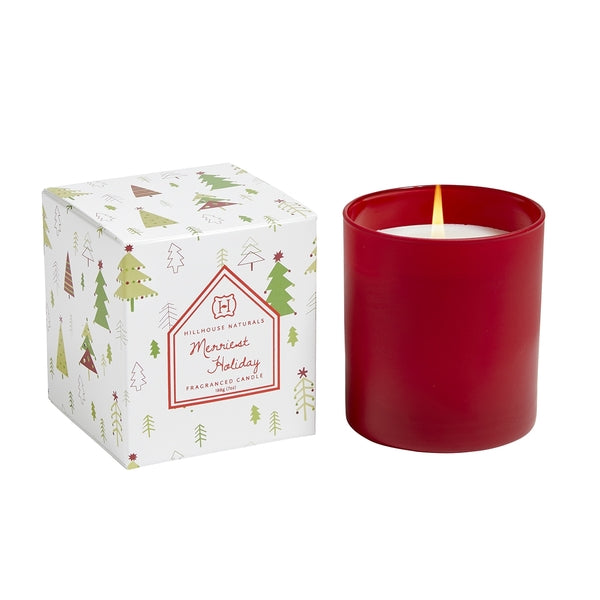 Merriest Holiday Candle In Red Glass 7oz.