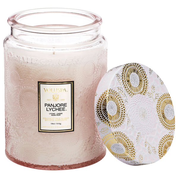 Panjore Lychee Large glass candle